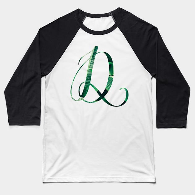 D initial cursive Baseball T-Shirt by LFariaDesign